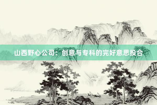 山西野心公司：创意与专科的完好意思投合